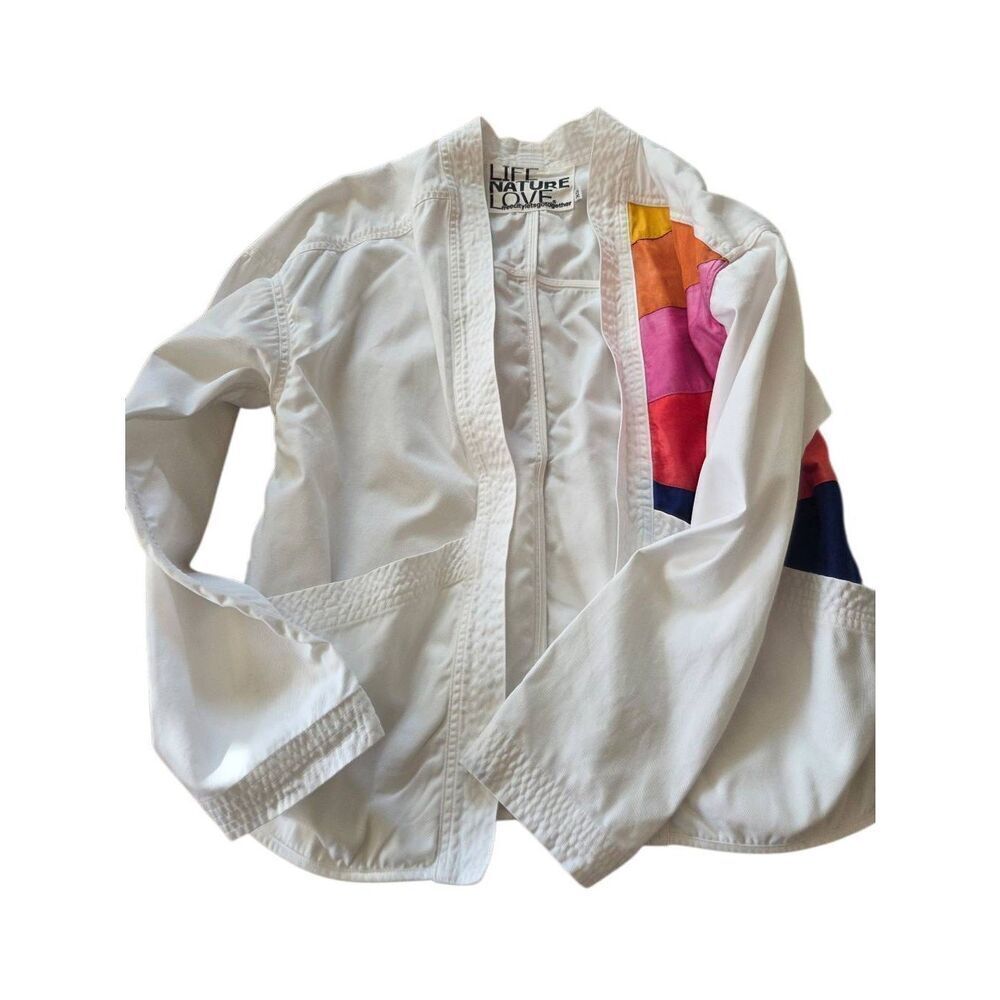 Freecity H Matisse Chappelle cotton kimono jacket in stone glass sz XS - Picture 3 of 6